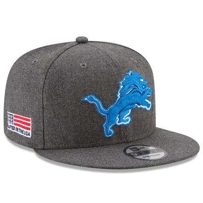 Men's Detroit Lions New Era Heather Gray Crafted in the USA 9FIFTY Snapback Adjustable Hat 2892076